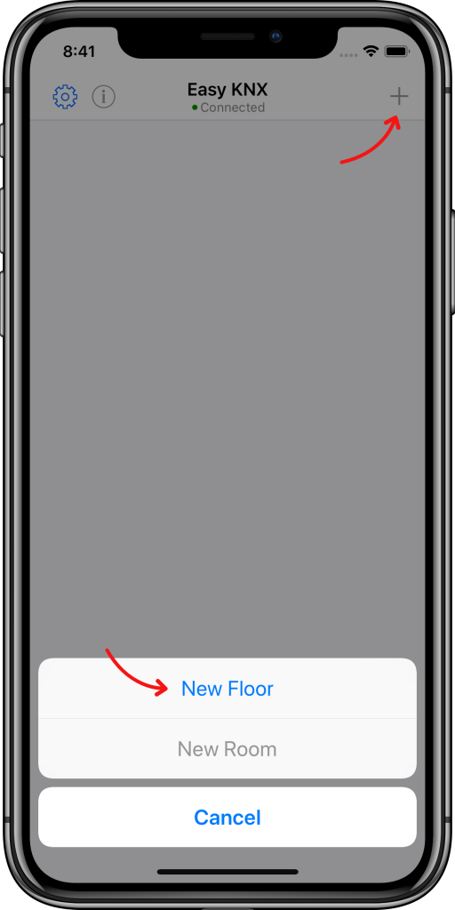 Crear pisos Easy KNX iOS